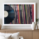 Vinyl Record and Album Collection Canvas Wall Art - Retro