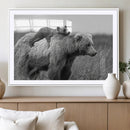 Bear and Cub Wall Art Canvas | 399 Bear Cub