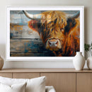 Highland Cow Abstract Canvas Wall Art – Bold Farmhouse