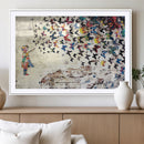 Banksy Wall Art - Banksy Girl Butterfly Graffiti Wall Art