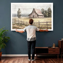 Rustic Farmhouse Barn Wall Art | 3-Panel Framed Gallery Wrap by MyGreatCanvas | Canvas Wall Art Prints | Photo Prints & Wall Decor