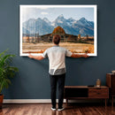 Vintage Old Barn Field Wall Art Canvas Print for Farmhouse