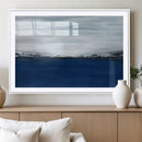 Navy Blue Abstract Wall Art Canvas Print