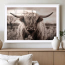 Scottish Cow Longhorn Wall Art Canvas Print by MyGreatCanvas | Canvas Wall Art Prints | Photo Prints & Wall Decor