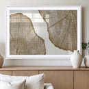 Rustic Brown Tree Ring Wall Art Canvas Print – Framed and