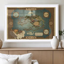Avatar Wall Art: The Last Airbender Vintage Map - Wall Art