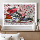 Jordan Shoes Graffiti Wall Art Canvas Print- Jordan Graffiti by MyGreatCanvas | Canvas Wall Art Prints | Photo Prints & Wall Decor
