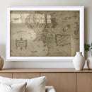 Vintage Middle Earth Map Wall Art Canvas – Lord of the Rings
