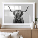 Highland Wall Art Canvas Print – Minimalist Black and White by MyGreatCanvas | Canvas Wall Art Prints | Photo Prints & Wall Decor