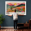 Yayoi Kusama Landscape Canvas Print, Vibrant Floral Mountain Art Print, Framed Botanical Wall Art - by MyGreatCanvas | Canvas Wall Art Prints | Photo Prints & Wall Decor