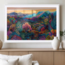 Colorful Abstract Landscape Wall Art Print Canvas - Vibrant