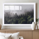 Misty Forest Wall Art | Foggy Forest Canvas Print | Large