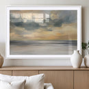 Modern Coastal Artwork with Vibrant Abstract Ocean Waves