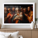 Religious Canvas Wall Art Print - Madonna and Child with