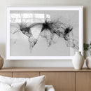 Abstract World Map Wall Art – Framed Geometric Line Canvas by MyGreatCanvas | Canvas Wall Art Prints | Photo Prints & Wall Decor