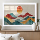 Southwest Mountain Wall Art Canvas Print – Boho Triptych