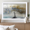 Golden and Silver Tree Wall Art – Framed Elegant Leaves by MyGreatCanvas | Canvas Wall Art Prints | Photo Prints & Wall Decor