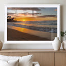 Sunset Wall Art Print - Stunning Beach Sunset Canvas Artwork
