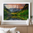 Maroon Bells Lake Wall Art Canvas Print – Framed Majestic