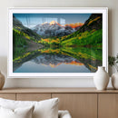Maroon Bells Lake Wall Art Canvas Print – Framed Majestic