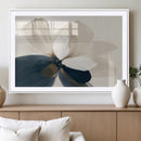 Minimal Flower Wall Art Canvas Print – Framed Beige Bloom