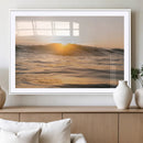 Calm Water Wall Art – Framed Sunset Waves Canvas Artwork, by MyGreatCanvas | Canvas Wall Art Prints | Photo Prints & Wall Decor