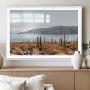 Desert Lake Wall Art – Framed Cactus Mountain Canvas by MyGreatCanvas | Canvas Wall Art Prints | Photo Prints & Wall Decor
