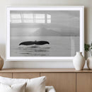 Whale Tail Wall Art – Framed Black White Ocean Canvas by MyGreatCanvas | Canvas Wall Art Prints | Photo Prints & Wall Decor