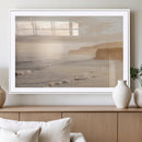 Misty Coastal Wall Art Canvas Print – Framed Golden Sunset by MyGreatCanvas | Canvas Wall Art Prints | Photo Prints & Wall Decor