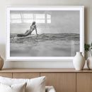 Black and White Surfing Wall Art Canvas Print – Framed Ocean by MyGreatCanvas | Canvas Wall Art Prints | Photo Prints & Wall Decor