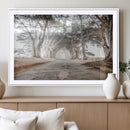 Cypress Tunnel Wall Art – Framed Misty Road Canvas Artwork, by MyGreatCanvas | Canvas Wall Art Prints | Photo Prints & Wall Decor