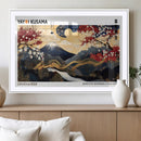 Modern Mount Fuji Wall Art Canvas Print – Framed Abstract