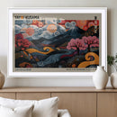 Modern Japanese Wall Art Canvas Print – Framed Contemporary