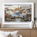 Modern Japanese Wall Art Canvas Print – Framed Abstract