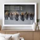 Bison Herd Wall Art Canvas Print, Framed Rustic Wildlife by MyGreatCanvas | Canvas Wall Art Prints | Photo Prints & Wall Decor