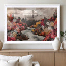 Mountain Wall Art Canvas Print – Framed Autumn Forest