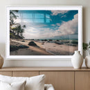Tropical Beach Wall Art Canvas Print – Framed Ocean Waves