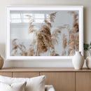 Pampas Grass Wall Art Canvas Print – Framed Neutral Tones