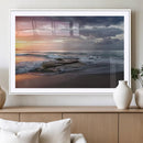 Golden Hour Wall Art Canvas Print – Framed Tranquil Waves