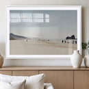 Minimalist Beach Wall Art Canvas Print – Framed Coastal