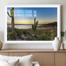 Saguaro Cactus Wall Art Canvas Print – Framed Desert Sunset by MyGreatCanvas | Canvas Wall Art Prints | Photo Prints & Wall Decor