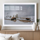 Bison Wildlife Wall Art Canvas Print – Framed Snowy Prairie by MyGreatCanvas | Canvas Wall Art Prints | Photo Prints & Wall Decor