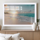 Beach Sunset Wall Art Canvas Print – Framed Ocean Waves