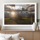 Snowy Peaks Wall Art Canvas Print – Rustic Mountain