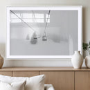 Ski Lift Wall Art Canvas Print – Snowy Alpine Landscape