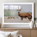 Rustic Deer Wall Art Canvas Print – Forest Woodland Stag