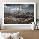 Mountain Landscape Wall Art Canvas Print – Framed Snowy