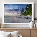 Tropical Beach Wall Art Canvas Print – Framed Sunset Glow by MyGreatCanvas | Canvas Wall Art Prints | Photo Prints & Wall Decor