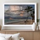 Tropical Storm Wall Art Canvas Print – Framed Moody Beach by MyGreatCanvas | Canvas Wall Art Prints | Photo Prints & Wall Decor