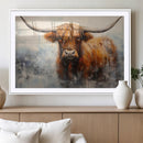 Scottish Highland Wall Art Canvas Print, Framed Longhorn Art by MyGreatCanvas | Canvas Wall Art Prints | Photo Prints & Wall Decor